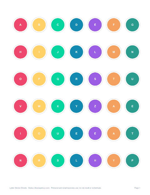 Preview of the first page of Capital letters (circles)